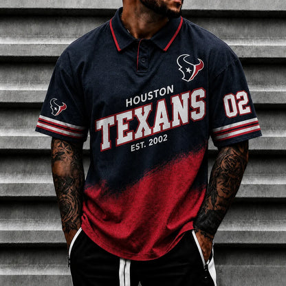 [SPECIAL OFFER] NEW CUSTOMIZED NFL15 HTT HOUSTON TEXANS POLO SHIRT