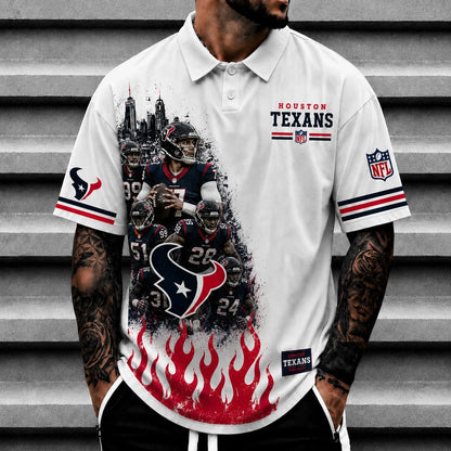 [SPECIAL OFFER] NEW CUSTOMIZED NFL15 HTT HOUSTON TEXANS POLO SHIRT