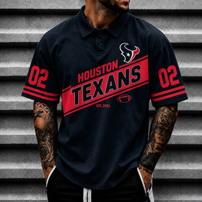 [SPECIAL OFFER] NEW CUSTOMIZED NFL15 HTT HOUSTON TEXANS POLO SHIRT