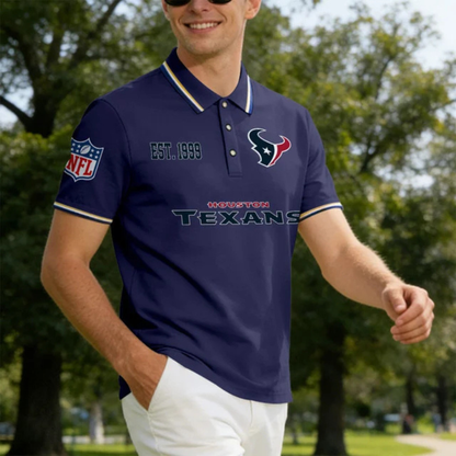 [SPECIAL OFFER] NEW CUSTOMIZED NFL15 HTT HOUSTON TEXANS POLO SHIRT