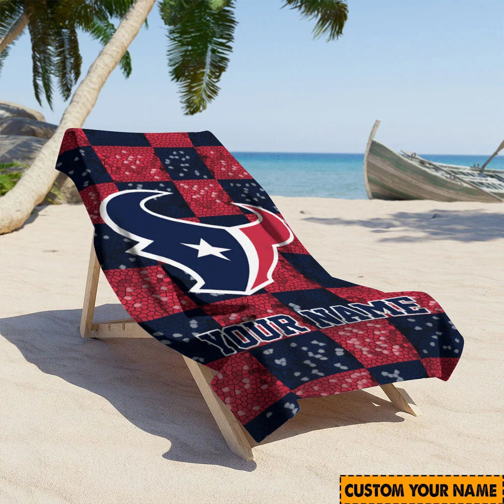 [SPECIAL OFFER] NEW CUSTOMIZED NFL15 HTT HOUSTON TEXANS BEACH TOWEL