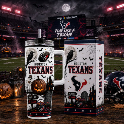 [SPECIAL OFFER] NEW CUSTOMIZED NFL15 HTT HOUSTON TEXANS HALLOWEEN  40OZ TUMBLER