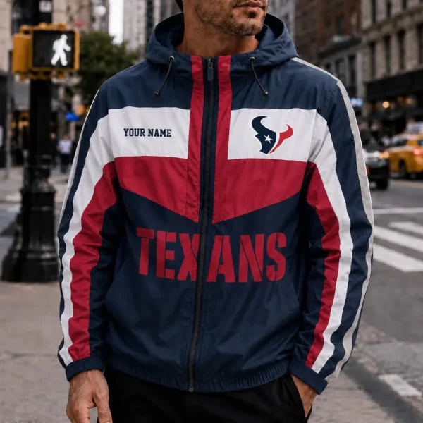 [SPECIAL OFFER] NEW CUSTOMIZED NFL15 HTT HOUSTON TEXANS WINDBREAKER JACKET