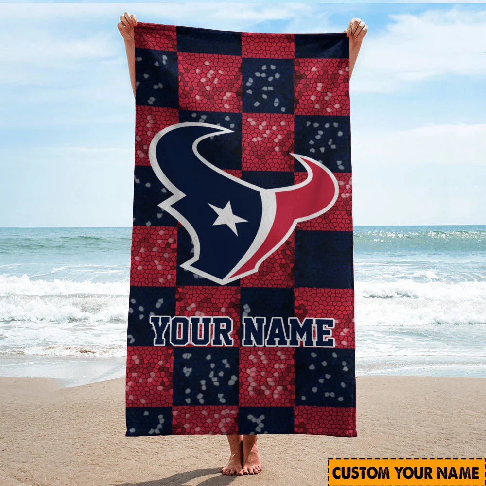 [SPECIAL OFFER] NEW CUSTOMIZED NFL15 HTT HOUSTON TEXANS BEACH TOWEL