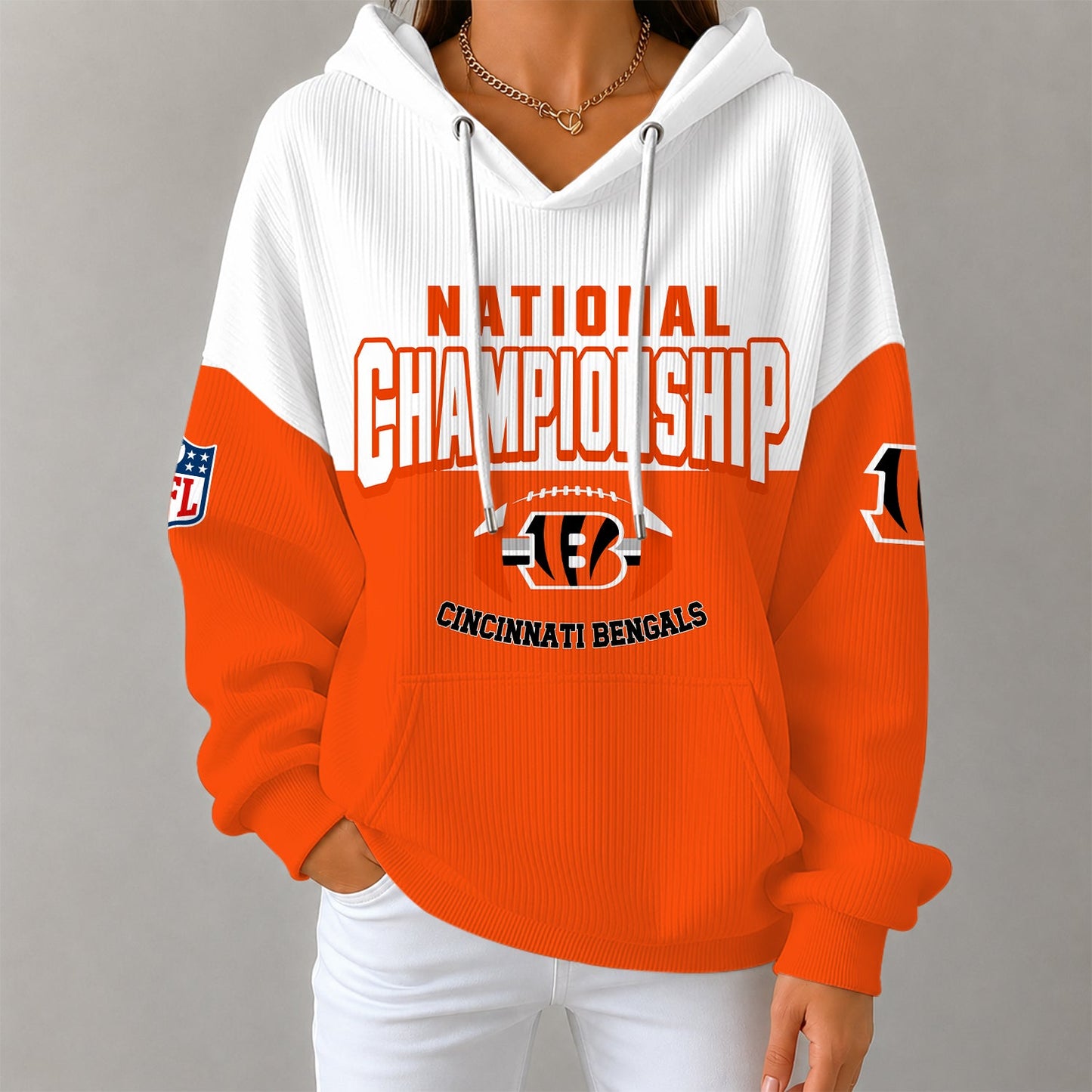 [SPECIAL OFFER] NEW CUSTOMIZED NFL16 CCB CINCINNATI BENGALS RIBBED HOODIE & SWEATSHIRT