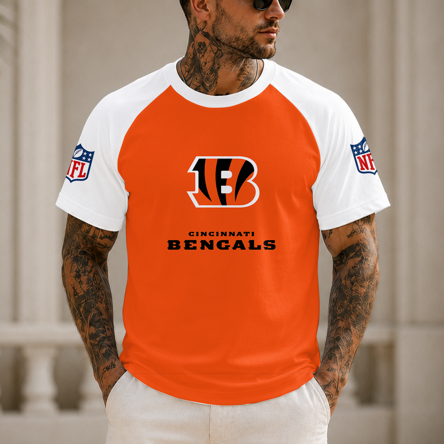 [SPECIAL OFFER] NEW CUSTOMIZED NFL16 CCB CINCINNATI BENGALS RAGLAN TEE