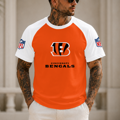 [SPECIAL OFFER] NEW CUSTOMIZED NFL16 CCB CINCINNATI BENGALS RAGLAN TEE