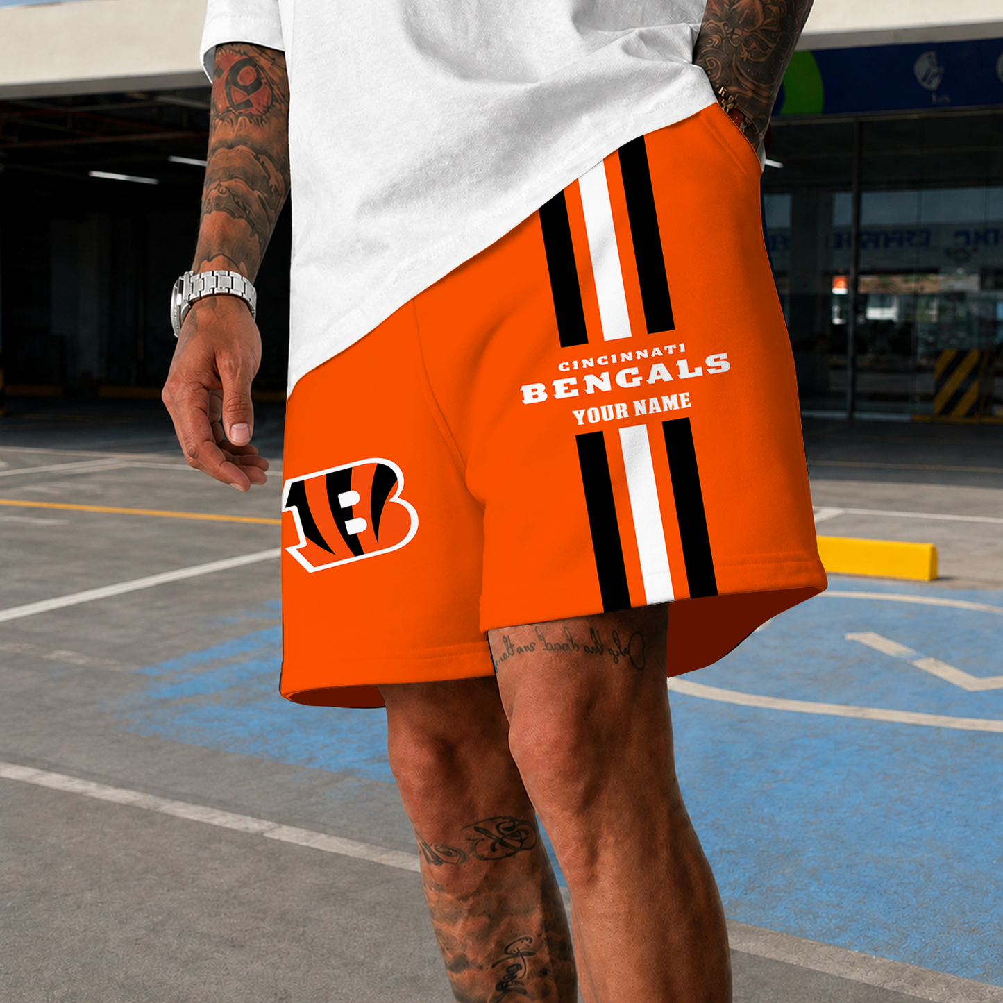 [SPECIAL OFFER] NEW CUSTOMIZED NFL16 CCB CINCINNATI BENGALS SHORT PANTS