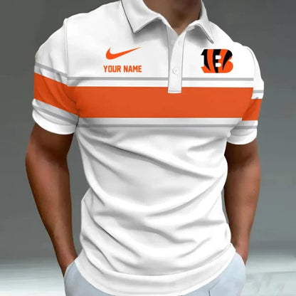 [SPECIAL OFFER] NEW CUSTOMIZED NFL16 CCB CINCINNATI BENGALS POLO SHIRT