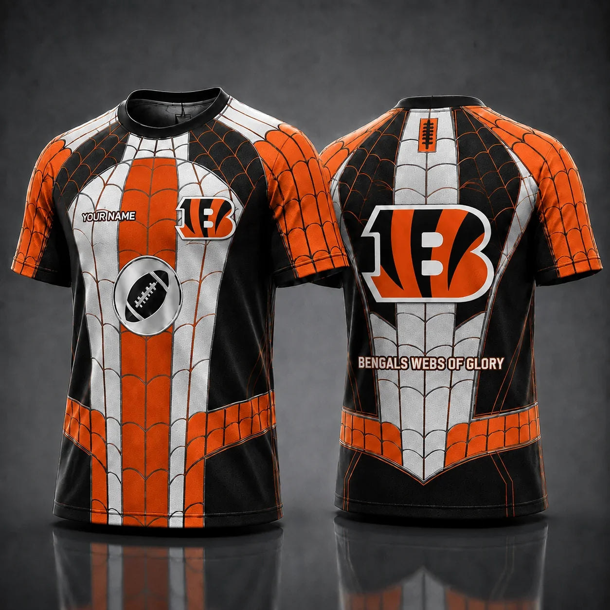 [SPECIAL OFFER] NEW CUSTOMIZED NFL16 CCB CINCINNATI BENGALS x SPIDER T-SHIRT, HOODIE & ZIP HOODIE