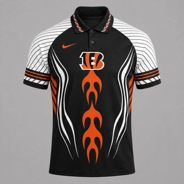 [SPECIAL OFFER] NEW CUSTOMIZED NFL16 CCB CINCINNATI BENGALS POLO SHIRT