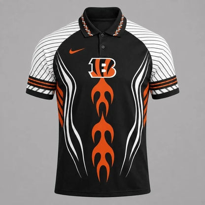 [SPECIAL OFFER] NEW CUSTOMIZED NFL16 CCB CINCINNATI BENGALS POLO SHIRT