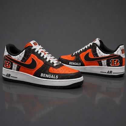 [SPECIAL OFFER] NEW CUSTOMIZED NFL16 CCB CINCINNATI BENGALS x SPIDER AF1 SHOES