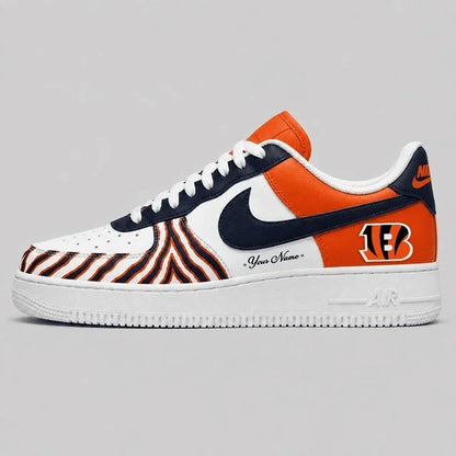 [SPECIAL OFFER] NEW CUSTOMIZED NFL16 CCB CINCINNATI BENGALS AF1 SHOES