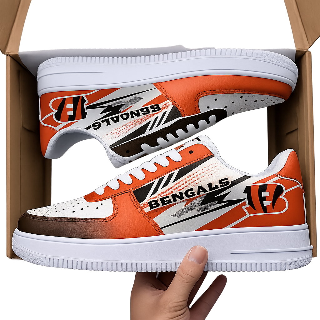 [SPECIAL OFFER] NEW CUSTOMIZED NFL16 CCB CINCINNATI BENGALS AF1 SNEAKERS