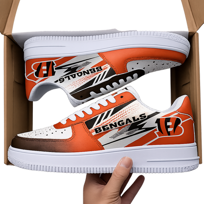 [SPECIAL OFFER] NEW CUSTOMIZED NFL16 CCB CINCINNATI BENGALS AF1 SNEAKERS