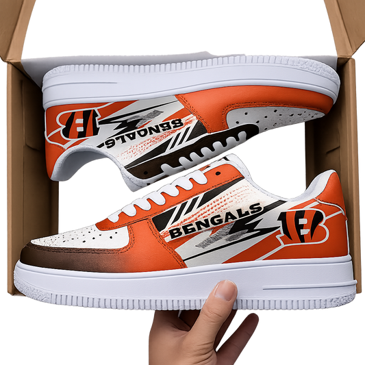 [SPECIAL OFFER] NEW CUSTOMIZED NFL16 CCB CINCINNATI BENGALS AF1 SNEAKERS