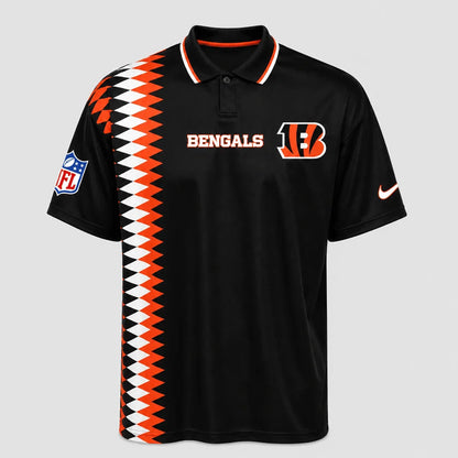 [SPECIAL OFFER] NEW CUSTOMIZED NFL16 CCB CINCINNATI BENGALS POLO SHIRT
