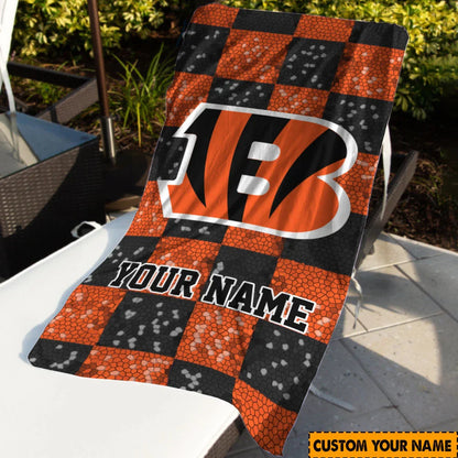 [SPECIAL OFFER] NEW CUSTOMIZED NFL16 CCB CINCINNATI BENGALS BEACH TOWEL