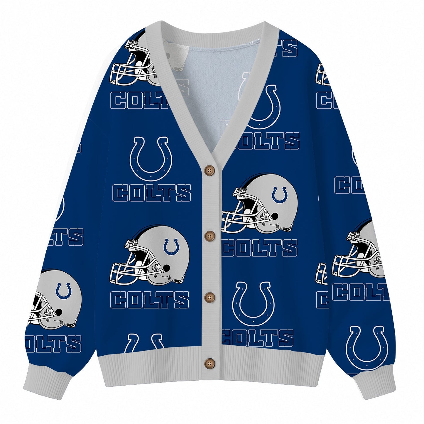 [SPECIAL OFFER] NEW CUSTOMIZED NFL17 IDC INDIANAPOLIS COLTS CARDIGAN