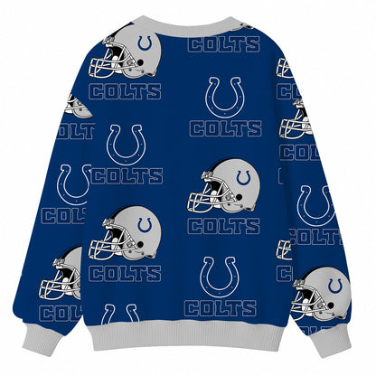 [SPECIAL OFFER] NEW CUSTOMIZED NFL17 IDC INDIANAPOLIS COLTS CARDIGAN