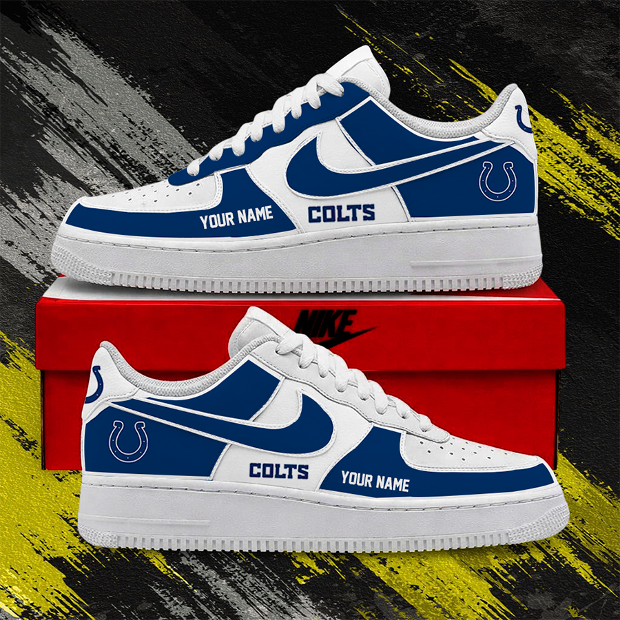 [SPECIAL OFFER] NEW CUSTOMIZED NFL17 IDC INDIANAPOLIS COLTS AF1 SHOES
