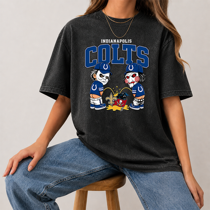 [SPECIAL OFFER] NEW CUSTOMIZED NFL17 IDC INDIANAPOLIS COLTS FUNNY WASHED TEE