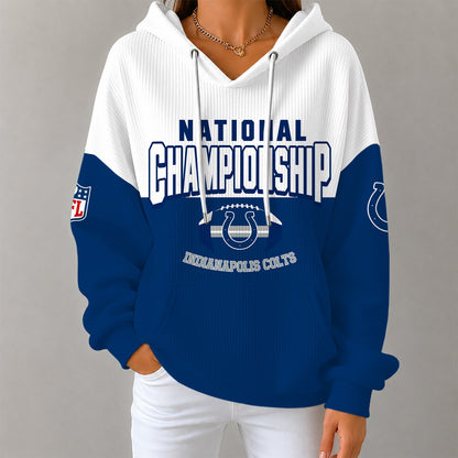 [SPECIAL OFFER] NEW CUSTOMIZED NFL17 IDC INDIANAPOLIS COLTS RIBBED HOODIE & SWEATSHIRT