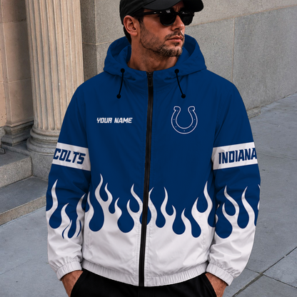 [SPECIAL OFFER] NEW CUSTOMIZED NFL17 IDC INDIANAPOLIS COLTS WINDBREAKER JACKET