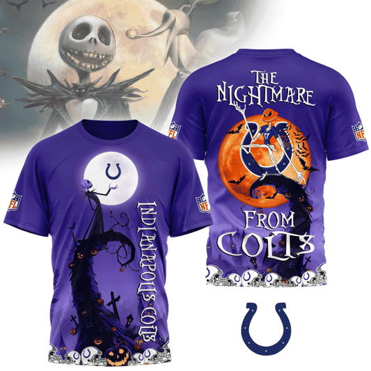 [SPECIAL OFFER] NEW CUSTOMIZED NFL17 IDC INDIANAPOLIS COLTS HALLOWEEN THE NIGHTMARE APPAREL