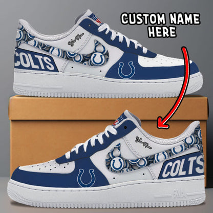 [SPECIAL OFFER] NEW CUSTOMIZED NFL17 IDC INDIANAPOLIS COLTS AF1 SNEAKERS