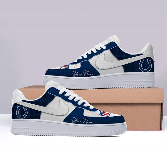 [SPECIAL OFFER] NEW CUSTOMIZED NFL17 IDC INDIANAPOLIS COLTS AF1 SHOES
