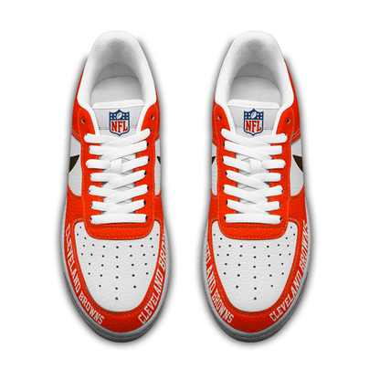 [SPECIAL OFFER] NEW CUSTOMIZED NFL29 CLB CLEVELAND BROWNS AF1 SNEAKERS