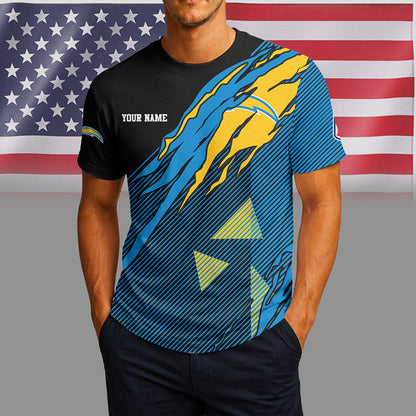 [SPECIAL OFFER] NEW CUSTOMIZED NFL09 LAC LOS ANGELES CHARGERS UNISEX T-SHIRT & POLO