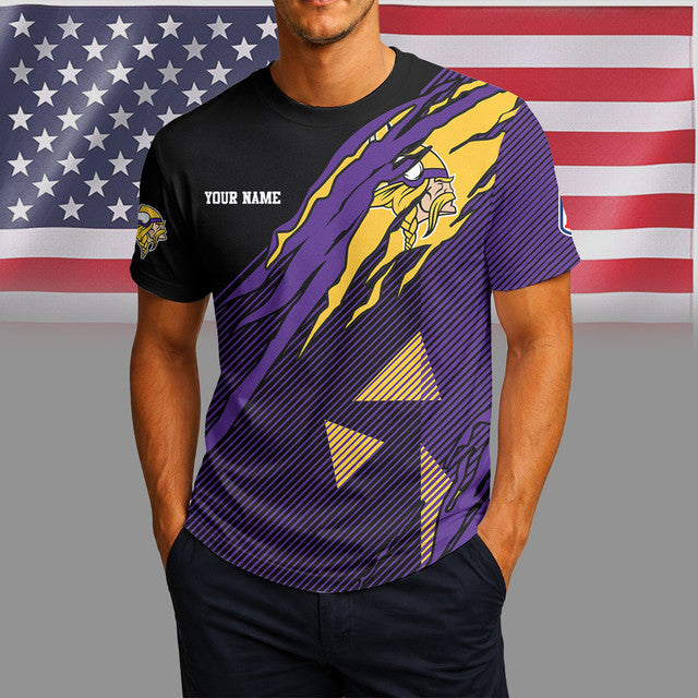 [SPECIAL OFFER] NEW CUSTOMIZED NFL05 MVK MINNESOTA VIKINGS UNISEX T-SHIRT & POLO