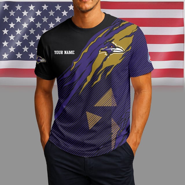 [SPECIAL OFFER] NEW CUSTOMIZED NFL28 BTR BALTIMORE RAVENS UNISEX T-SHIRT & POLO