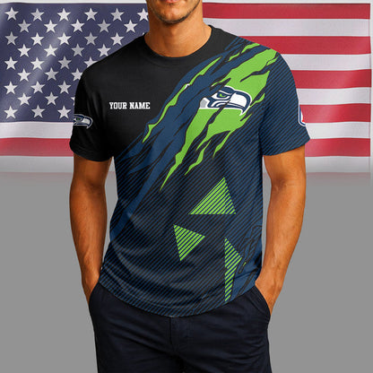 [SPECIAL OFFER] NEW CUSTOMIZED NFL06 SSH SEATTLE SEAHAWKS UNISEX T-SHIRT & POLO