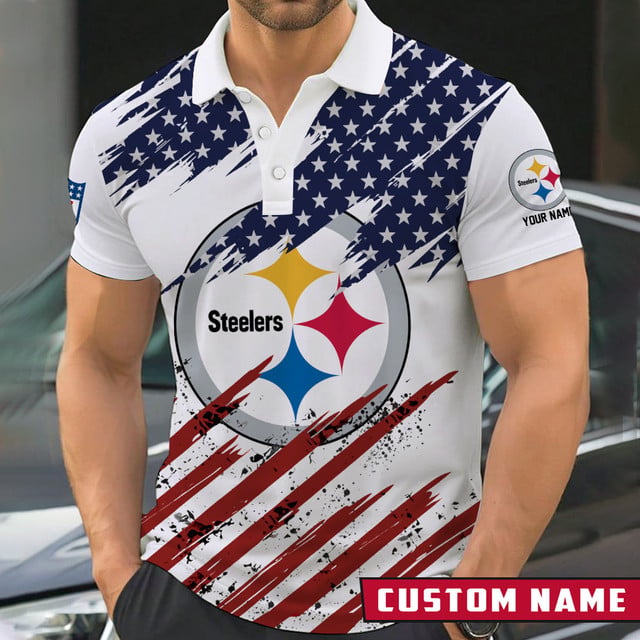 [SPECIAL OFFER] NEW CUSTOMIZED NFL14 PSB PITTSBURGH STEELERS POLO SHIRT