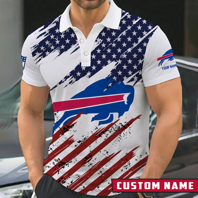 [SPECIAL OFFER] NEW CUSTOMIZED NFL03 BFB BUFFALO BILLS POLO SHIRT