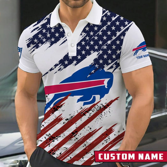 [SPECIAL OFFER] NEW CUSTOMIZED NFL03 BFB BUFFALO BILLS POLO SHIRT