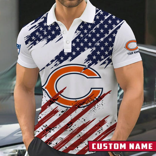 [SPECIAL OFFER] NEW CUSTOMIZED NFL26 CCB CHICAGO BEARS POLO SHIRT