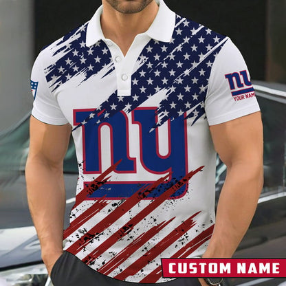 [SPECIAL OFFER] NEW CUSTOMIZED NFL32 NYG NEW YORK GIANTS POLO SHIRT