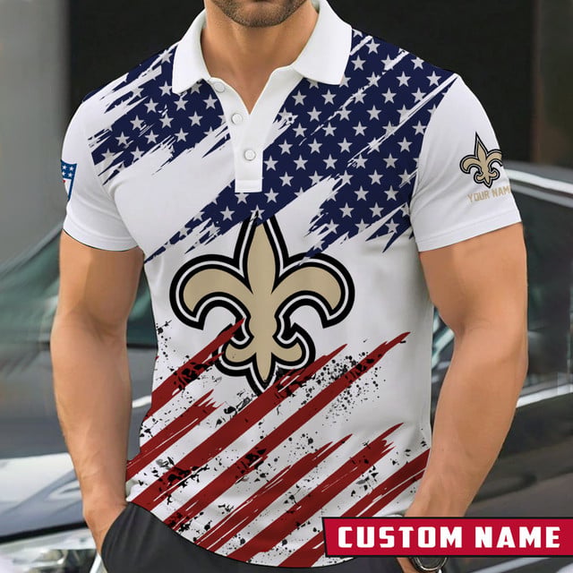 [SPECIAL OFFER] NEW CUSTOMIZED NFL24 NOS NEW ORLEANS SAINTS POLO SHIRT