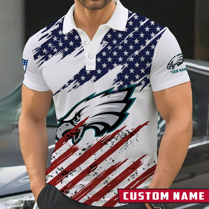 [SPECIAL OFFER] NEW CUSTOMIZED NFL02 PPE PHILADELPHIA EAGLES POLO SHIRT