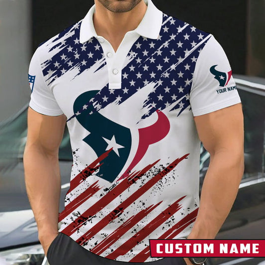 [SPECIAL OFFER] NEW CUSTOMIZED NFL15 HTT HOUSTON TEXANS POLO SHIRT