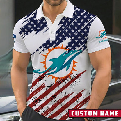[SPECIAL OFFER] NEW CUSTOMIZED NFL19 MDP MIAMI DOLPHINS POLO SHIRT