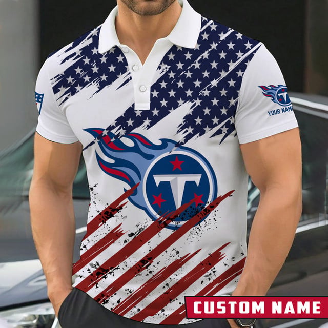 [SPECIAL OFFER] NEW CUSTOMIZED NFL31 TST TENNESSEE TITANS POLO SHIRT