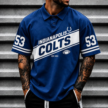 [SPECIAL OFFER] NEW CUSTOMIZED NFL17 IDC INDIANAPOLIS COLTS POLO SHIRT