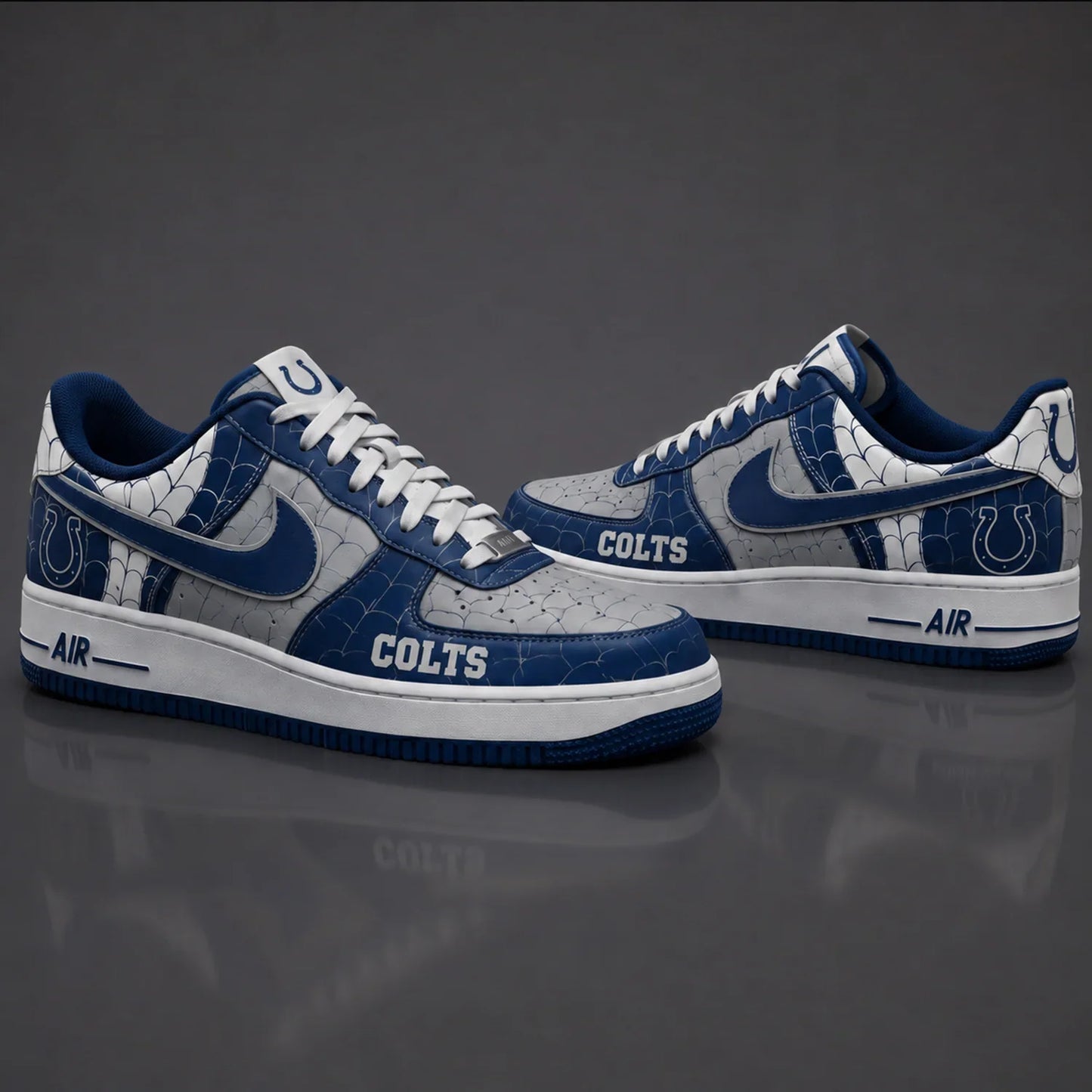 [SPECIAL OFFER] NEW CUSTOMIZED NFL17 IDC INDIANAPOLIS COLTS x SPIDER AF1 SHOES