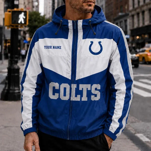 [SPECIAL OFFER] NEW CUSTOMIZED NFL17 IDC INDIANAPOLIS COLTS WINDBREAKER JACKET